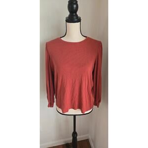 Marine layer lexi rib puff sleeve top medium M